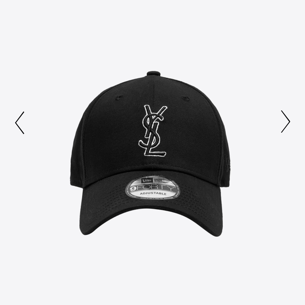 SAINT LAURENT NEW ERA CASSANDRE CAP IN CANVAS